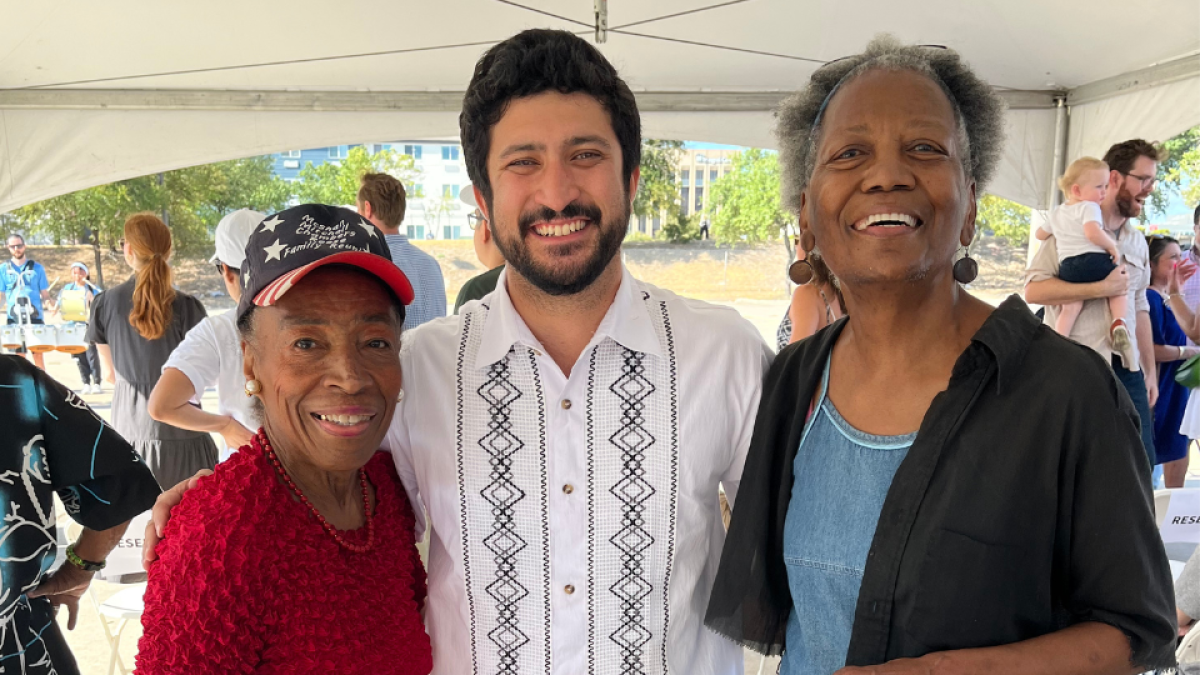 Congressman Casar with seniors in the district
