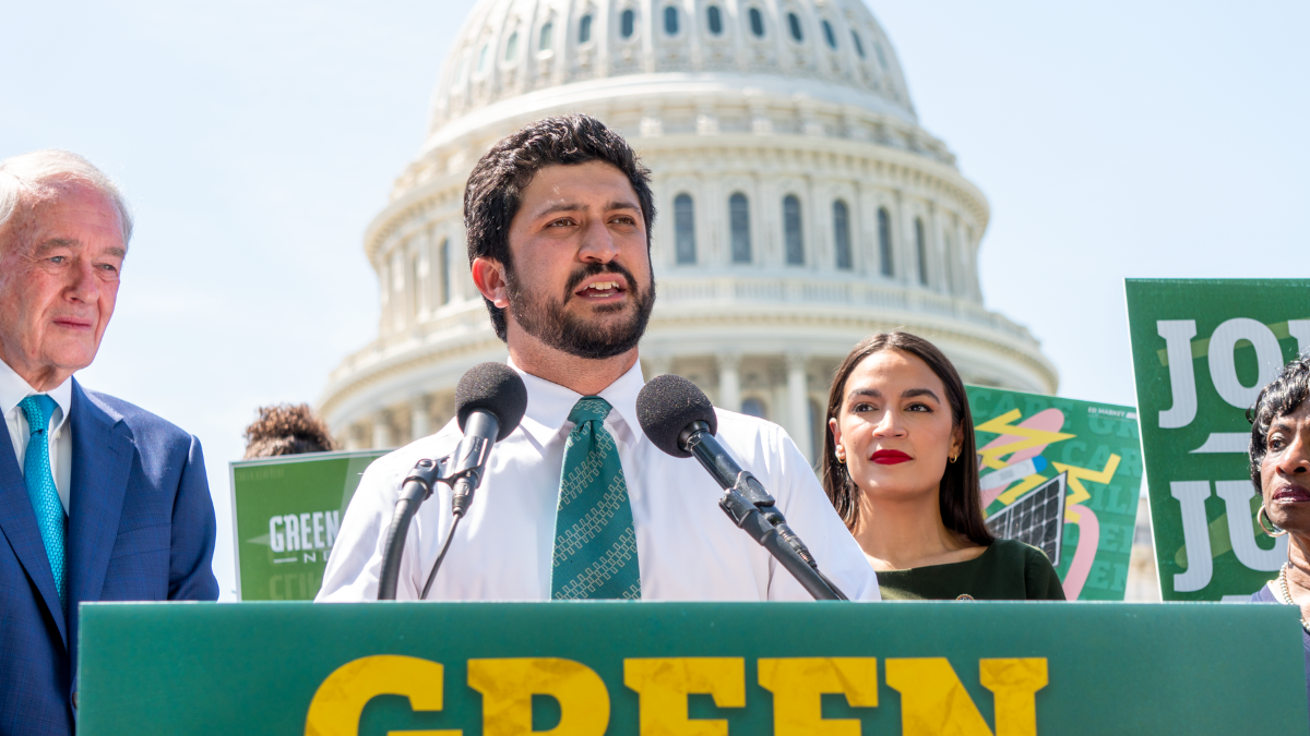Congressman Casar with Congresswoman Ocasio-Cortez