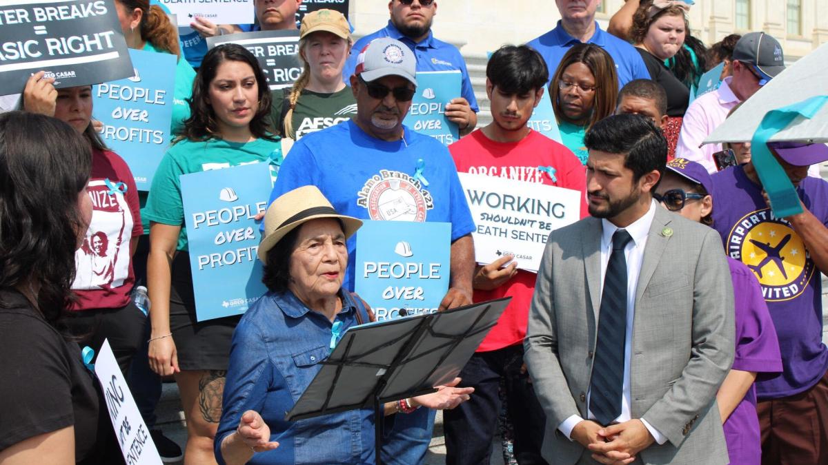 Dolores Huerta and Congressman Casar