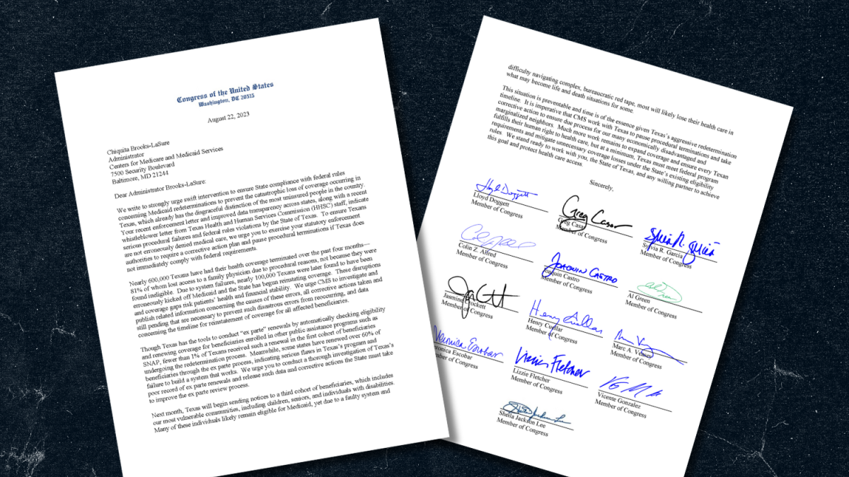 LETTER: Casar, Doggett, & Texas Democrats Urge Pause on Medicaid Redeterminations, Corrective Action to Texas System