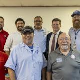 Congressman Casar and Assistant Secretary of Labor Doug Parker with Texas workers