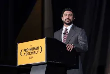 Rep. Greg Casar (D-Texas) speaks during the Pro-Human Assembly event in Washington on Sept. 15, 2026. | Finn Gomez/Getty Images